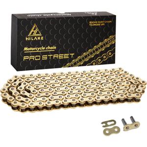 420H Motorcycle Chain 132 Links Non O-Ring with Connecting Master Link Heavy Duty Drive Chain for Motorcycle Bicycle Go Kart Mini Trail Bike