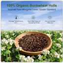 20x26 Large Organic Buckwheat Pillow with Dual-Layer Pillowcase and Extra Tartary Buckwheat Hulls, Adjust Height and Firmness, Neck Support Pillow for Back and Side Sleepers