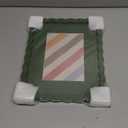 8x10 Picture Frame with Mat for 5x7, Wavy Edge Wooden Real Glass Photo Frame for Tabletop and Wall Hanging, Green, 1 Pack