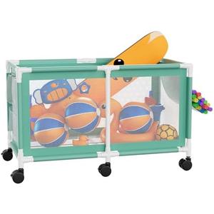 Jotesnew 365 Gallon 103" L Extra Large Swimming Pool Storage Bin, Pool Noodles Holder, Toys, Floats, Balls and Floats Equipment Mesh Rolling Storage Organizer Bin, 103" Lx32 Wx35 H (Acid Lime)