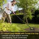 Colwelt Lawn Leveling Rake 31'', Hefty Lawn Leveler Rake for Grass Soil, Leveling Rake for Lawn with 72'' Ergonomic Curved End Grip Long Handle, Levelawn Tool Leveling Soil, Yard Lawn Leveling Tool