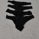 voenxe Seamless Women Underwear Thongs,No Show Ladies Thong,No Line Workout Breathable Comfortable Panties,Soft Undies,4-Pack XS