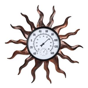 VEWOGARDEN Sun Outdoor Thermometer Waterproof Large Metal Indoor Outdoor Thermometer for Patio, Garden & Home Decor