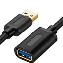 Tan QY USB 3.0 Extension Cable 25Ft, USB 3.0 High Speed Extender Cord Type A Male to A Female for PlayStation, Xbox, USB Flash Drive, Hard Drive, Card Reader,Scanner,Printer,Keyboard (25Ft)