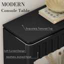 47" Modern Console Table with 2 Drawers, Black Entryway Table