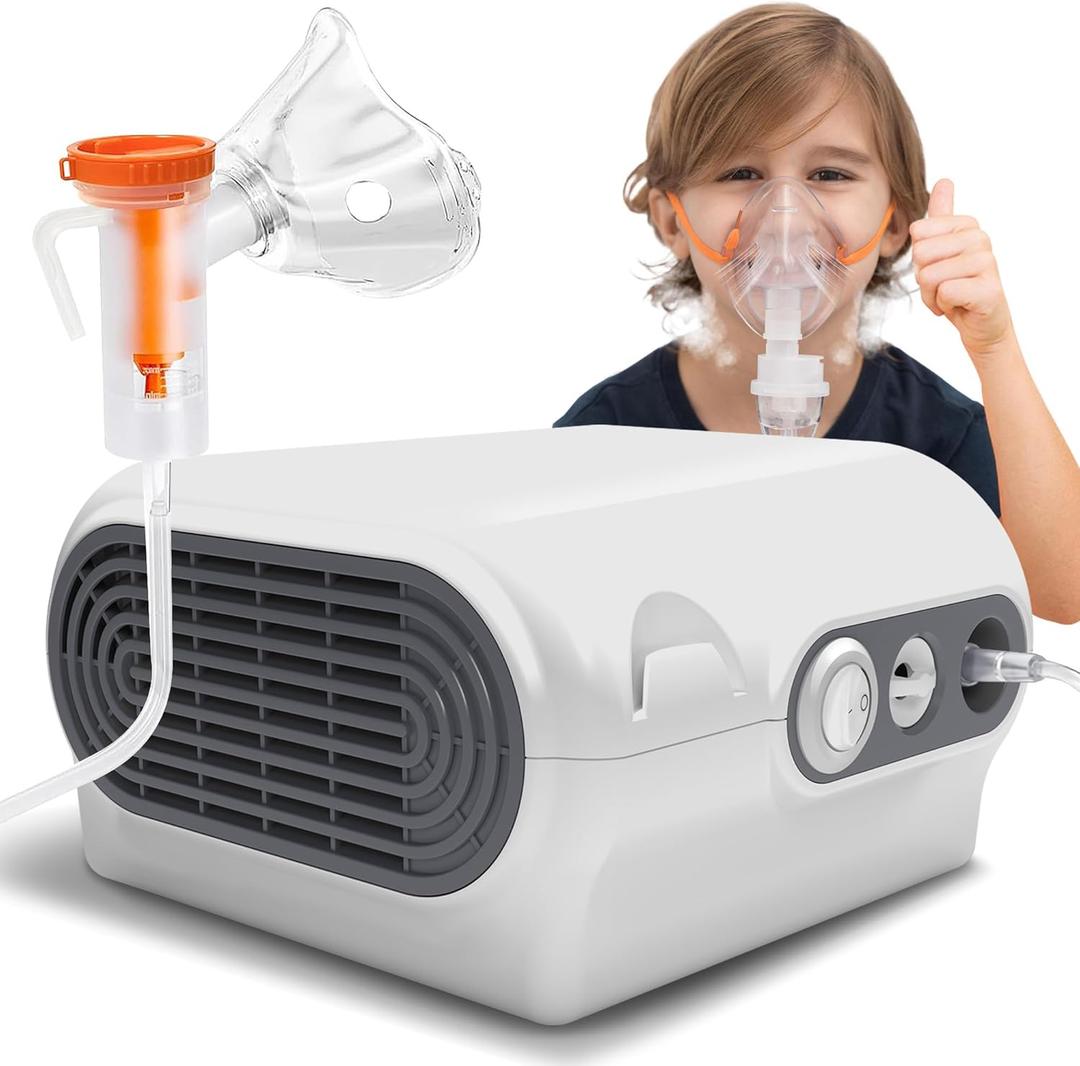 Nebulizer Machine for Adults and Kids, Compressor Nebulizer with Nebulizer Mask, Mouthpiece and Tubing for Home Use