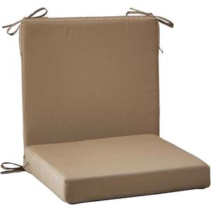 SAMTY 20 x 18 Inch Outdoor Chair Cushions for Patio Furniture UV Resistant Non Slip Waterproof Replacement Patio Seat Cushion with Ties Set of 2, Khaki