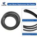 Lawn Mower Drive Belt for John Deere M110978 LX176 LX178 LX186 LX188 Honda 22431-V09-A01 (1/2" x102 1/4")