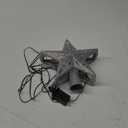 100-240V Star Projector Light, LED Hollow Star Snowflake Projector Light Rotation Lamp, Christmas Projector Light for Christmas Tree Top Decoration (Silver)