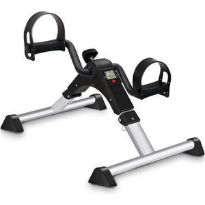 Under Desk Exercise Bike Pedal Exerciser, Fully Assembled Pedal Exerciser for Seniors, Foldable Mini Exercise Bike for Office Fitness with LCD Display, Peddler Exerciser