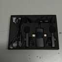 PQRQP 3 in 1 Professional Wireless Lavalier Microphone for iPhone, Android, Camera, Wireless Microphones, Mini Microphone, Crystal Clear Sound Quality for Recording, Live Streaming, Microphone Clips (Elegant Black)