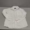 Boys Long Sleeve White Button Down Shirt - Collared Uniform Boys White Dress Shirt Button Up Shirt Boys (11-12 Years)