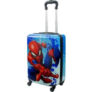 FUL Marvel Spider-Man 21 Inch Kids Carry On Luggage, Hardshell Rolling Suitcase with Spinner Wheels, Multi (Small)