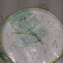 Wall Clock 12 Inch Non-Ticking Silent Modern Simple Style Round Decor Clock Gold Stereoscopic Dial Quartz Wall Clocks for Home/Office/School/Living Room/Bedroom/Kitchen