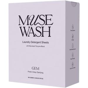 Laundry Detergent Sheets | Enzyme-Powered, Vegan, Paraben-Free | Luxury Scents | Plastic-Free, Eco-Friendly, Travel-Friendly Packaging (50 Loads - 1 Box, GEM)