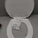 Mayfair Caswell Modern Slow Close Toilet Seat, Durable Plastic Seat, Made in USA, Round, White