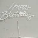 Happy Birthday Neon Sign, Happy Birthday Light Up Sign, Neon Happy Birthday Sign, Happy Birthday Led Sign for Backdrop All Birthday Party Decoration USB Powered Warm White,16.5"x 12" (Plug not provided)