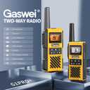Gaswei G1pro+ IP67 Waterproof Walkie Talkies Long Range for Adults, Heavy Duty Two Way Radio with FM Radio,VOX,SOS & NOAA Weather Alerts,USB-C Rechargeable