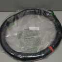 Ergocar Car Steering Wheel Cover Non-Slip Car Steering Wheel Protector Sport D-Shape Carbon Fiber & PU Leather Universal for Diameter 38cm(15") (Black-Stripe-U)