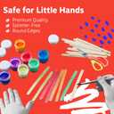 Artlicious 200 Pcs Wooden Craft Sticks  Food-Grade Popsicle Sticks for Crafts & ice Cream Sticks  Wooden Sticks for Crafts, Wood Craft Sticks, Popsicle Sticks Bulk (Natural, 4" x 0.5" x 4.5")