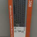 Wireless Keyboard and Mouse Combo, Full Size Keyboard and Mouse, Long Battery Life, Optical Mouse, 2.4G Lag-Free Cordless Mice Keyboard Set Ultra Slim Design for Computer, Laptop, PC, Mac, Windows