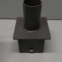 LEDMO Tenon Adapter for 4" Square Pole, 2-3/8" O.D. Vertical Tenon Mounting Bracket, Slip Fitter Mount Accessories Steel Heavy Duty for Street Area Lighting, Shoebox Street Lighting