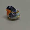 Robin Bird Jewelry Trinket Boxes Hinged Ring Box.Collectible Bird Figurines Home Decor Gifts for Women.Necklace Rings Earrings Organizer.