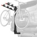 Retrospec Lenox 2-5 Bike Rack Hitch for Car, Truck, SUV - 2in Hitch Mount with Foldable Steel Frame, Anti-Rattle Adapter & Tie Down Straps