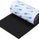 Felt Furniture Pads, Non Slip Self Adhesive Cuttable Felt Tape Black Heavy Duty Felts Strip Roll for Protecting Hardwood Floors Chair Wall Protector (40 x 5 x 0.12 Inch)