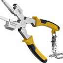 Deluxe+ Mig Welding Pliers, Slag Hammer, Flat Face Hammer, Scraper, Fine/Coarse Files, Side Pull V-Notch, Ergonomic Grip, Heat Treated, 8, PM25