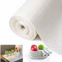 Beautysaid Shelf and Drawer Liner for Kitchen Cabinet, Non Adhesive Non Slip Shelf Paper Waterproof Washable Thickened for Dresser Pantry Shelve Bathroom Protector Liner(White,12 in x 10 FT)