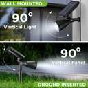 InnoGear Solar Spot Lights, Outdoor Solar Lights Solar Spotlights Flag Pole Light Waterproof Landscape Lighting Outside for Flag Uplighting Backyard Patio Pathway Statue Palm Tree Sign, Cool White
