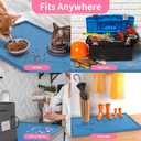 Sdpeia Under Sink Mat 22"14" Waterproof Silicone Cabinet Liner & Sink Protector for Kitchen & Bathroom, Multi-Purpose Organizers Tray for Pets, Laundry, Cat Litter Mat (Ocean Blue)