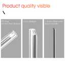 500pcs Fiber Optic Heat Shrink tubing Fusion Spliced Fiber Optic Cable Heat Shrink tubing Single Steel Needle 304 Stainless Steel PE Transparent Bare Fiber Protection Tube
