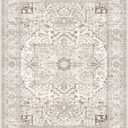 Machine Washable Rug 8'x10', Vintage Design Washable Area Rugs with Non Slip for Living Room Bedroom Traditional Woven Rug Carpet Stain Resistant,Home Decor Office Boho Rug(Cream 8x10) (8' x 10' (Rectangular))