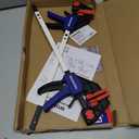 WORKPRO 12" Clamps for Woodworking 2-Pack, Quick-Release Wood Clamps/Spreader Light Duty, One Hand F Clamps 150 LBS Load Limit, Ideal for Woodworking and DIY Projects