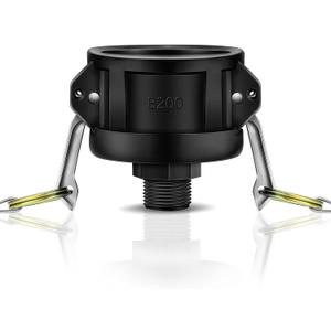 Tondiamo 275 330 Gallon IBC Tote Fittings Adapter 2 Inch Tote Tank Drain Adapter with Camlock to 3/4 Inch Garden Hose Connection, Black(1 Pack)