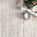 Natural White Boho Jute Rug, Off White Jute Area Rug, Ivory Beige Rug, Custom Size Rug, Indian Handwoven Rug, Bohemian Rug, White Large Rug (4x6 ft)
