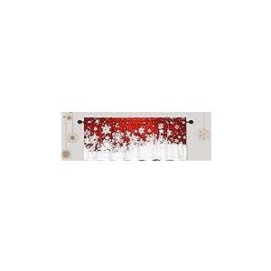 CAROMIO Christmas Curtains for Living Room, 2 Panel Sets, Red Velvet, 52"L x 16"T