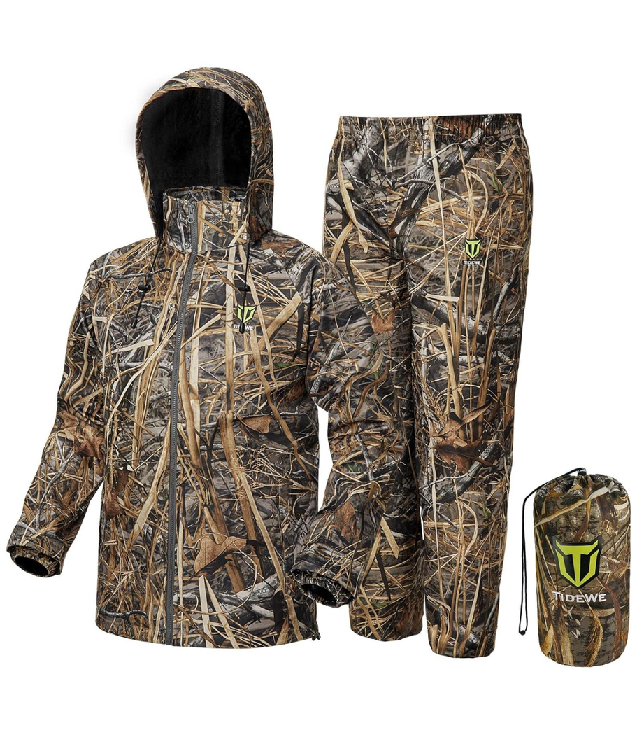 TIDEWE Rain Suit, Waterproof Breathable Lightweight 2 Pieces Rainwear