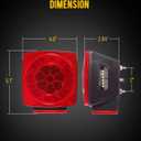 Partsam Led Submersible Trailer Tail Lights Kit, Waterproof 12V Square LED Trailer Lights Halo Glow with Wiring Harness Combination Brake Stop Turn Running License Lights for RV Marine Boat Trailer