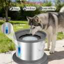 UPSKY 14L No Spill Dog Water Bowl, Stainless Steel Spill Proof Dog Bowl with Water Window, Dual-Suction Anti-Slip Large Capacity Slow Drinking Bowl with Floating Disk for Large Dogs & Messy Drinkers