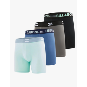 Billabong Mens Underwear 4 Pack Microfiber Performance Boxer Briefs for Men Medium