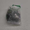 FUNARTY 2pcs Fake Plants Indoor Artificial String of Pearls Plant in Black Pots, Realistic Green Fake Hanging Plants for Shelf Decor Desk Home Garden Decorations