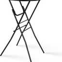 Byliable Cocktail Table 28in High Top Round Folding Indoor Outdoor, Plastic Bar Height Foldable Bistro Tall Table for Party, Patio, Dining Room, Kitchen, Events, Removable Locking Legs, Black, 2843 in