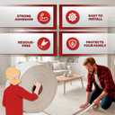 XFasten Double Sided Carpet Tape for Area Rugs On Carpet 2 Inch x 35 Yards No Residue Clear Adhesive Rug Tape Hardwood Floor No Damage Carpet Tape Double Sided Tape for Carpet Rug Tape Gripper