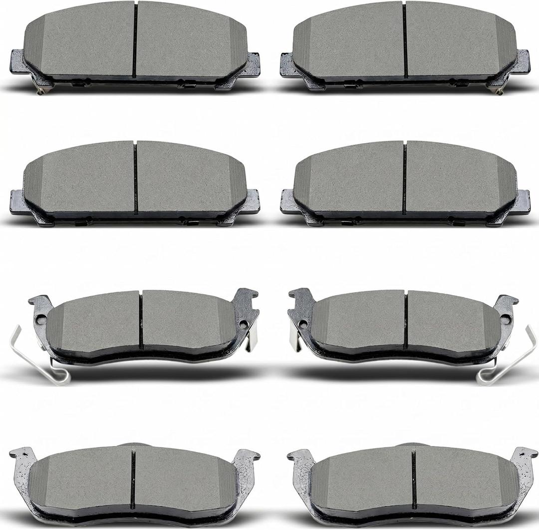 D1041 D1509 8pcs Front Rear Ceramic Brake Pads Sets Fit For 2007-2010 For Infiniti QX56,2007-2015 For Nissan Armada,2008-2015 For Nissan Titan