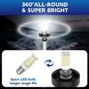Boat Stern Light Anchor Light, 28"-48" Telescoping Pole Boat Lights LED with Base & Extra Bulb, Waterproof 3NM 360 All Round Marine Navigation Lights for Boats LED for Pontoon, Fishing, Bass Boats