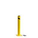 Trafford Industrial Yellow Powder-Coated Steel Safety Bollard, Heavy-Duty Bollard Post, Parking Barrier for Traffic Safety and Access Control, Hardware Included