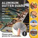 Aluminum Gutter Guard 5 Inch x 50 Feet Roll, Aluminum Leaf Filter Gutter Protection, Leaf Guard Protects from Branches, Leaves, Debris, Easy Install, Does Not Rust